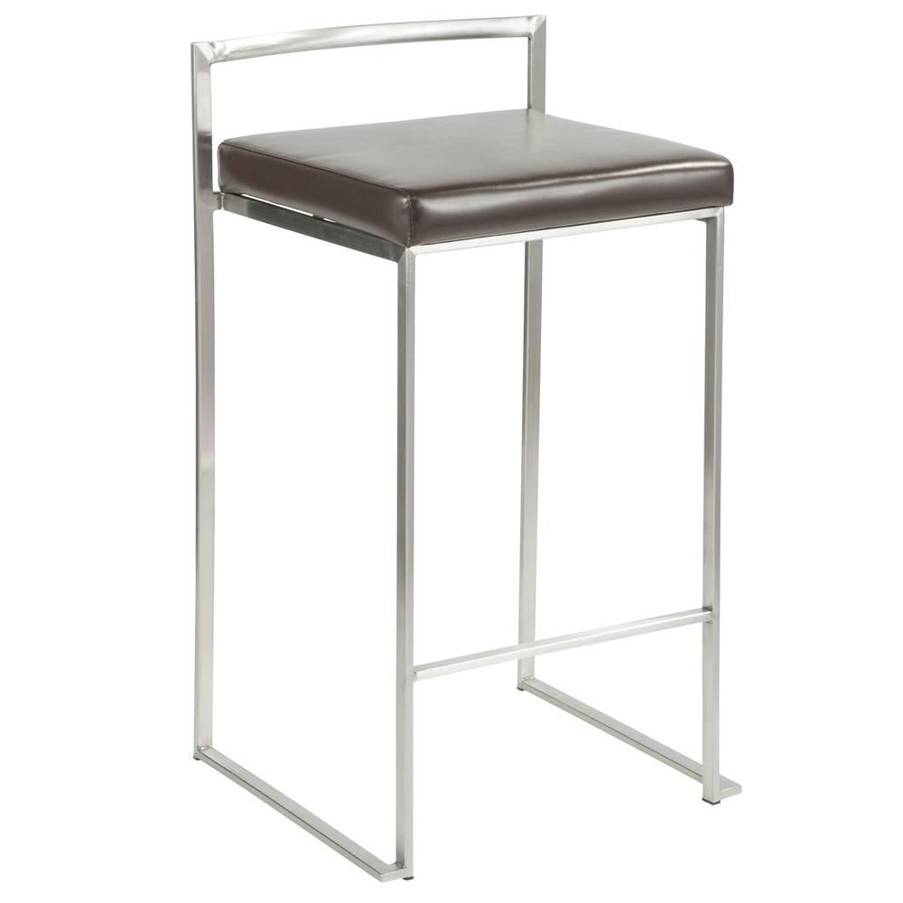 Brown Fuji Stacker Counter Stool - Set of 2. Picture 2