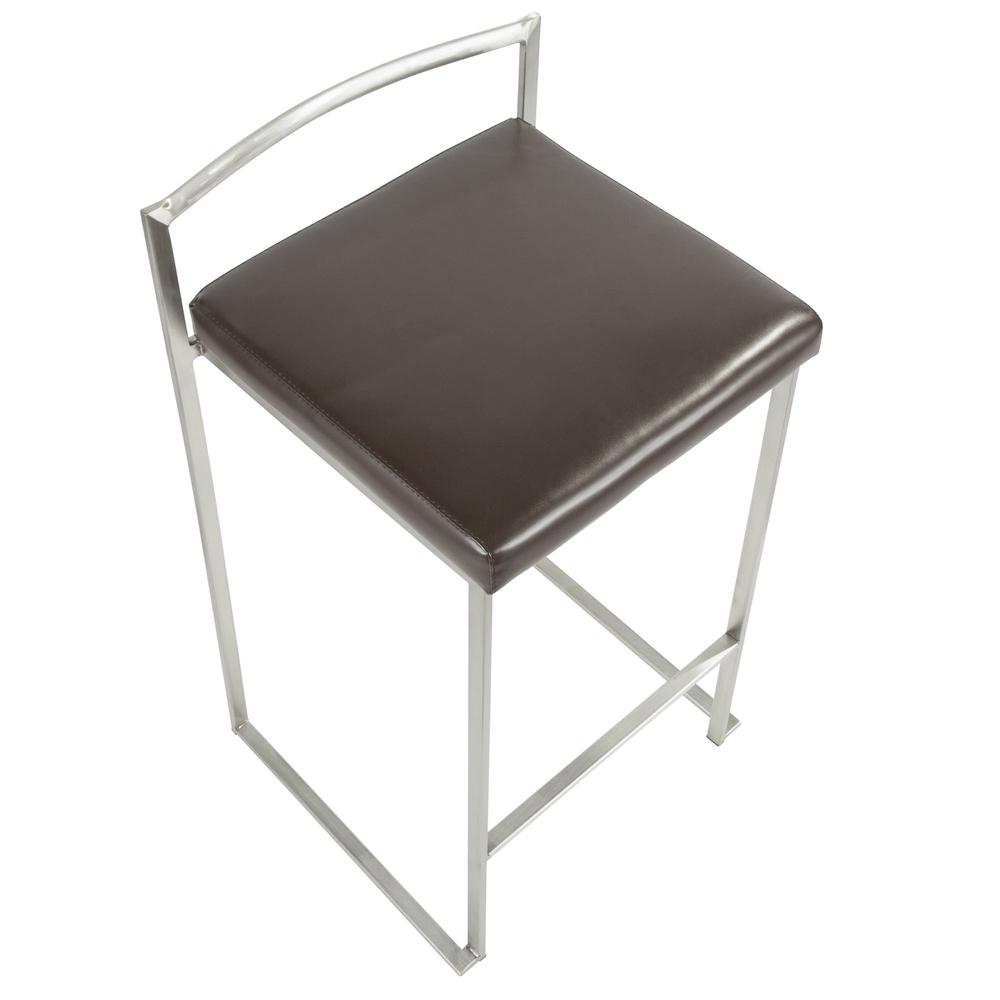 Brown Fuji Stacker Counter Stool - Set of 2. Picture 7