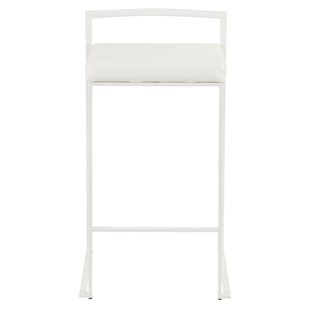 White, White Fuji Stacker Counter Stool - Set of 2. Picture 6