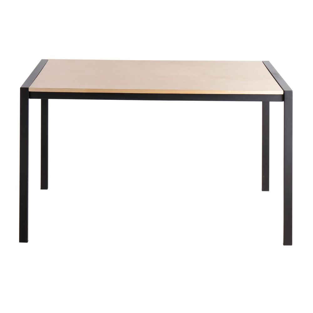 Black Metal, Natural Wood Fuji Dinette Table. Picture 4