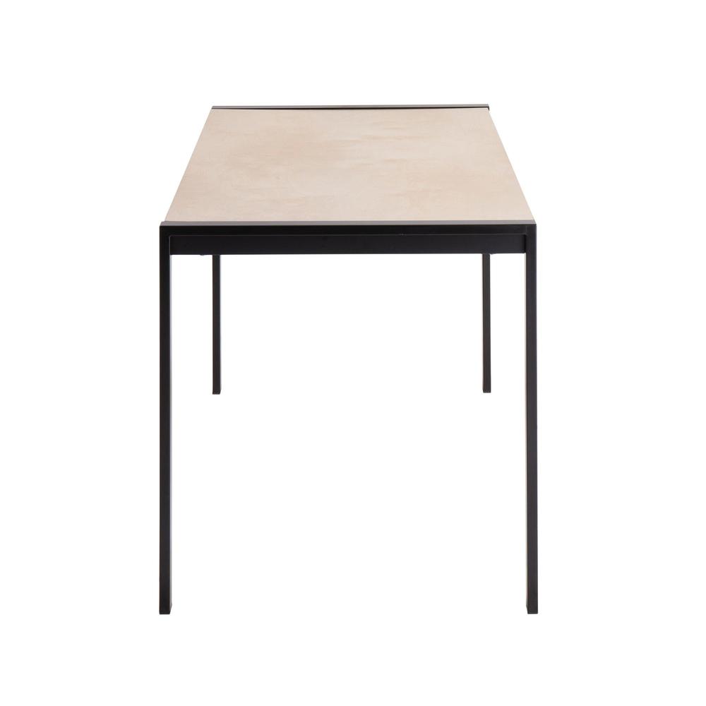 Black Metal, Natural Wood Fuji Dinette Table. Picture 2