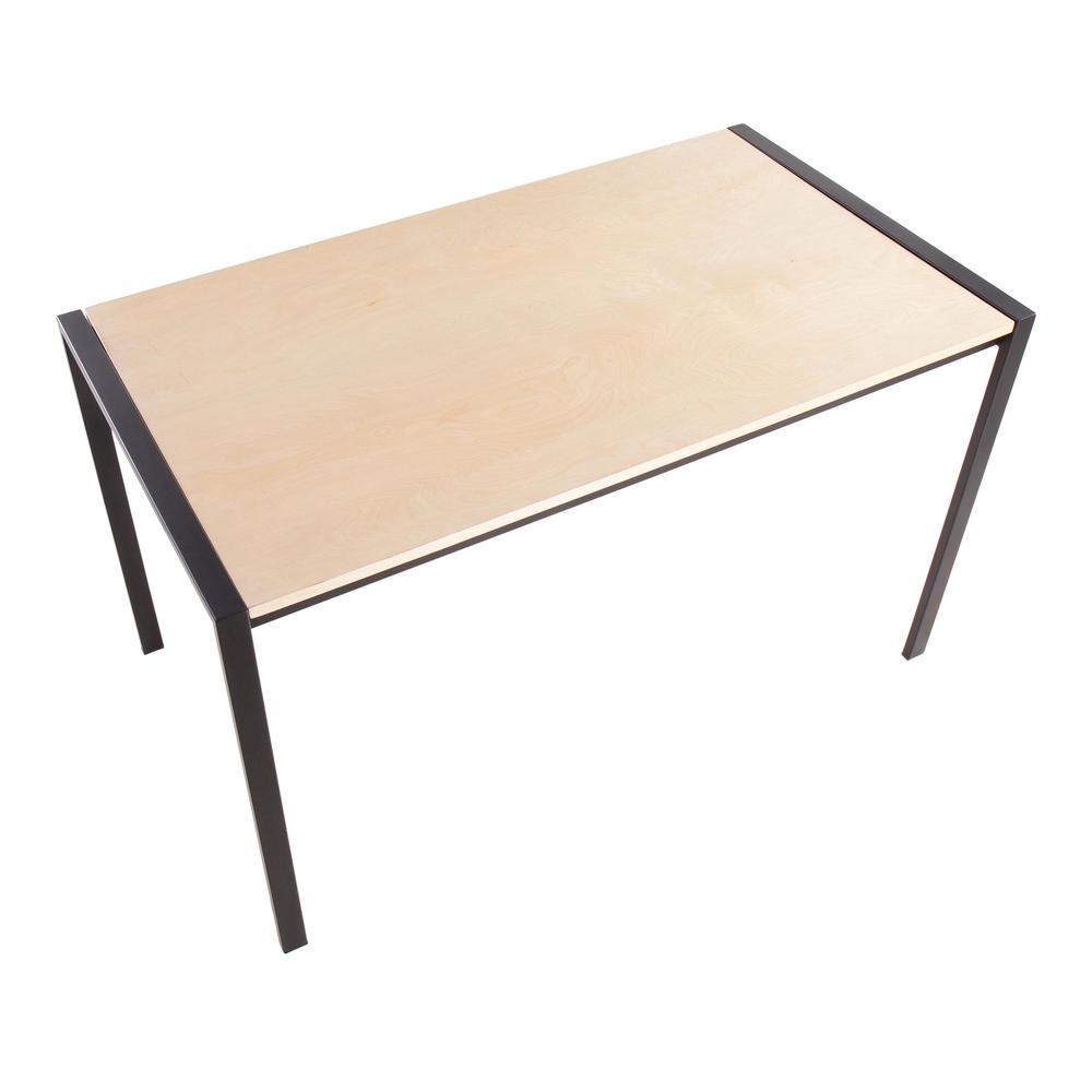 Black Metal, Natural Wood Fuji Dinette Table. Picture 5