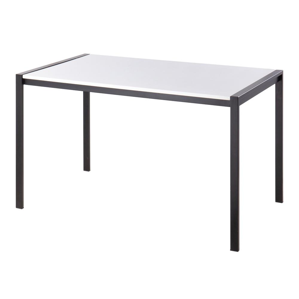 Black Metal, White Wood Fuji Dinette Table. Picture 3