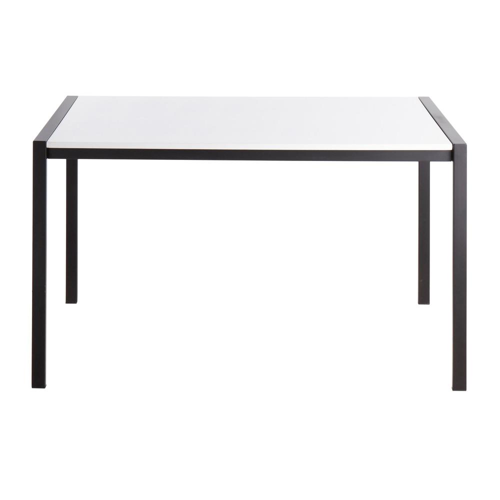 Black Metal, White Wood Fuji Dinette Table. Picture 4
