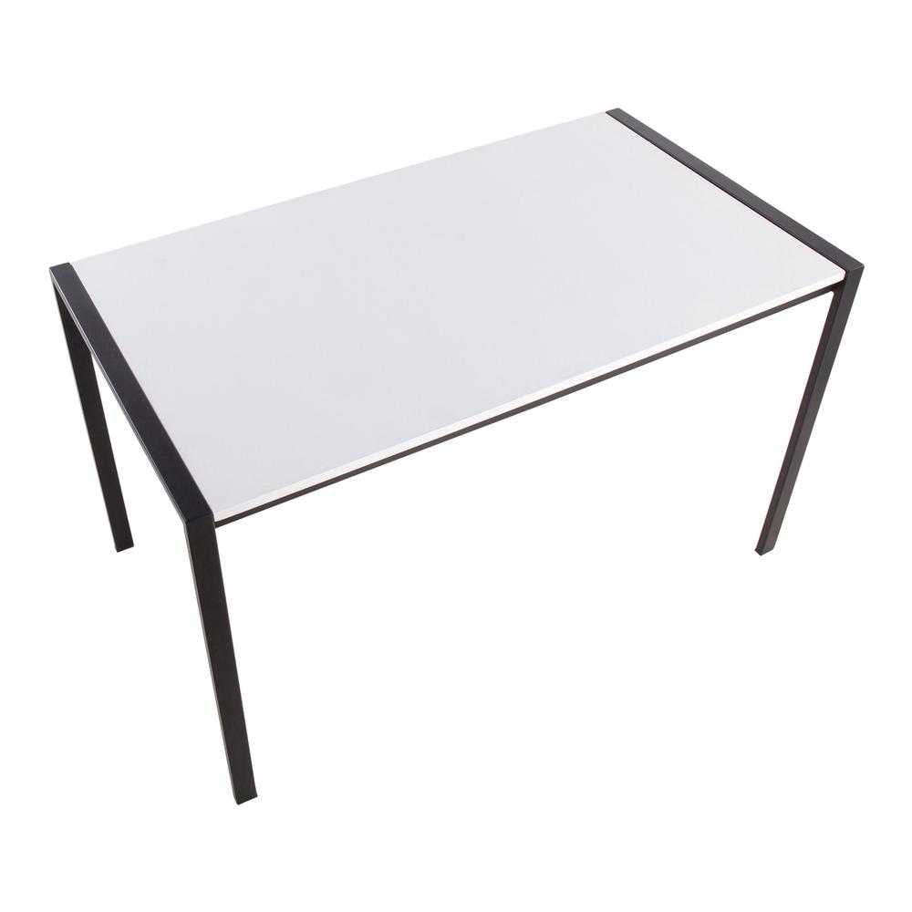 Black Metal, White Wood Fuji Dinette Table. Picture 5