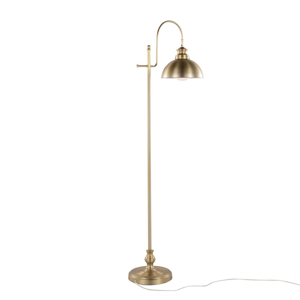 Gold Metal Emery Reader 64" Metal Floor Lamp. Picture 4