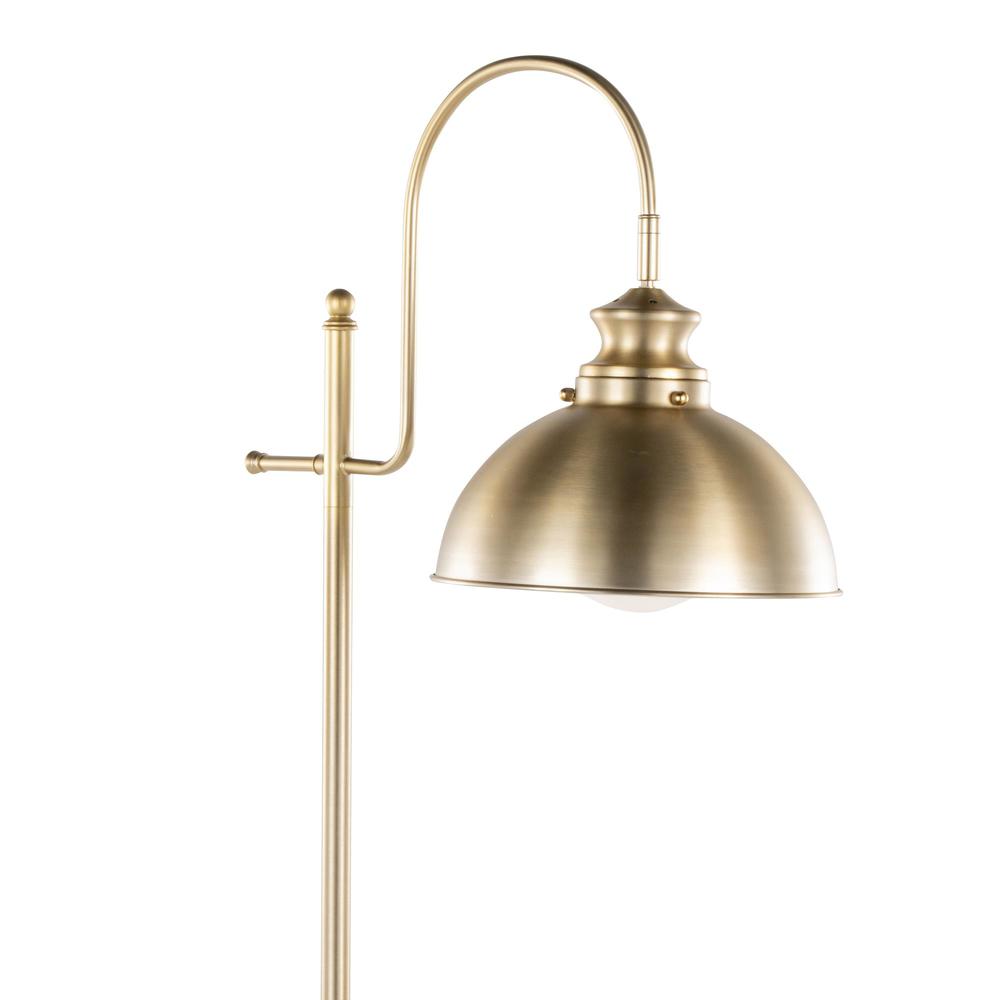 Gold Metal Emery Reader 64" Metal Floor Lamp. Picture 7