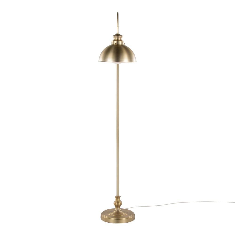 Gold Metal Emery Reader 64" Metal Floor Lamp. Picture 6