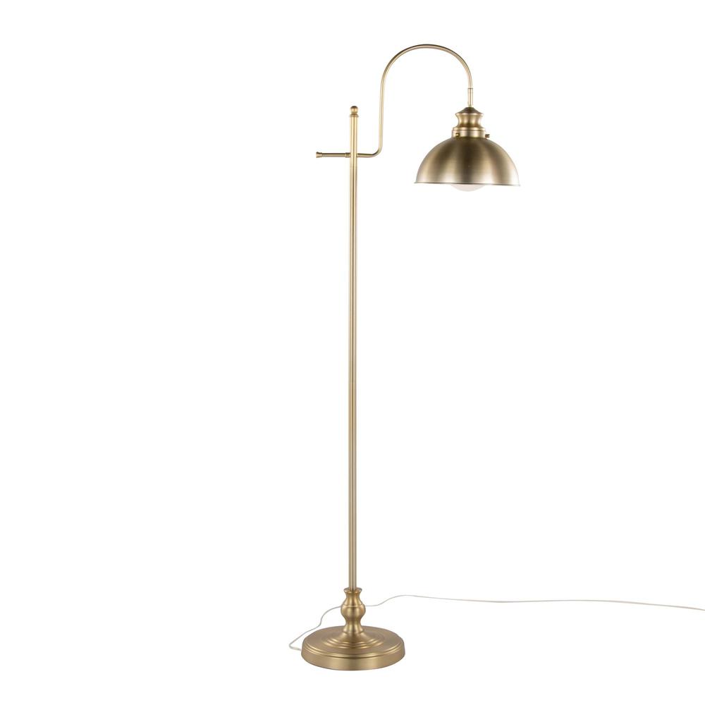Gold Metal Emery Reader 64" Metal Floor Lamp. Picture 3