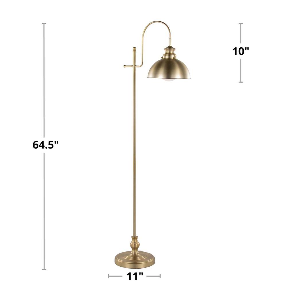 Gold Metal Emery Reader 64" Metal Floor Lamp. Picture 12