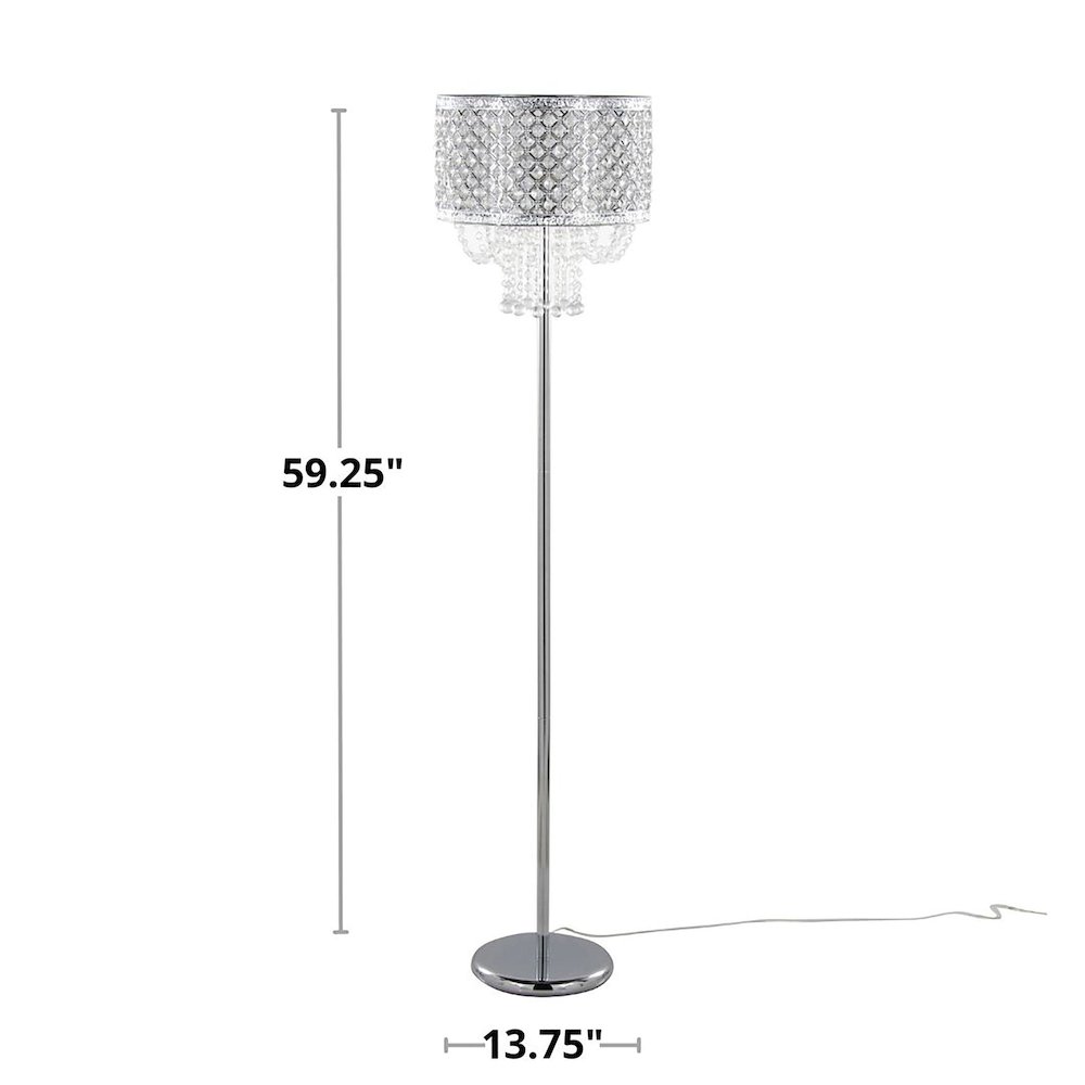 Droplets Sleek 60" Metal Floor Lamp. Picture 9
