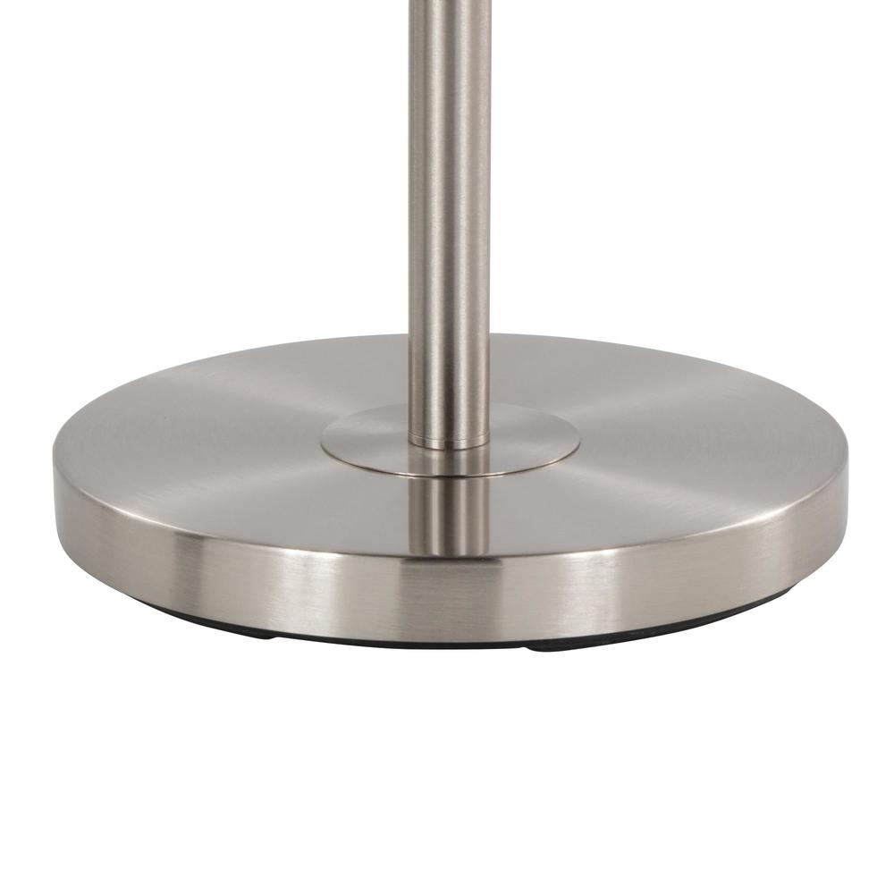 Brushed Nickel, Off-White Linen Casper 69" Metal Floor Lamp. Picture 8