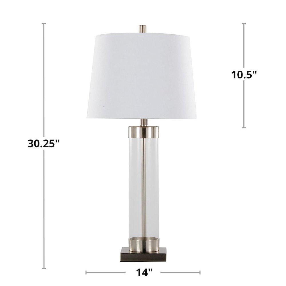Glacier 30" Glass Table Lamp - Set of 2. Picture 6