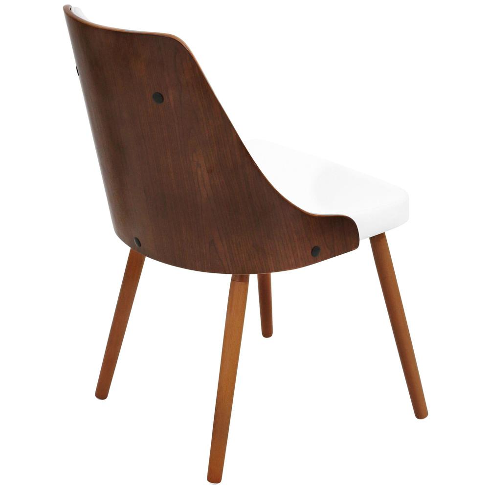 Walnut, White Gianna Chair. Picture 4