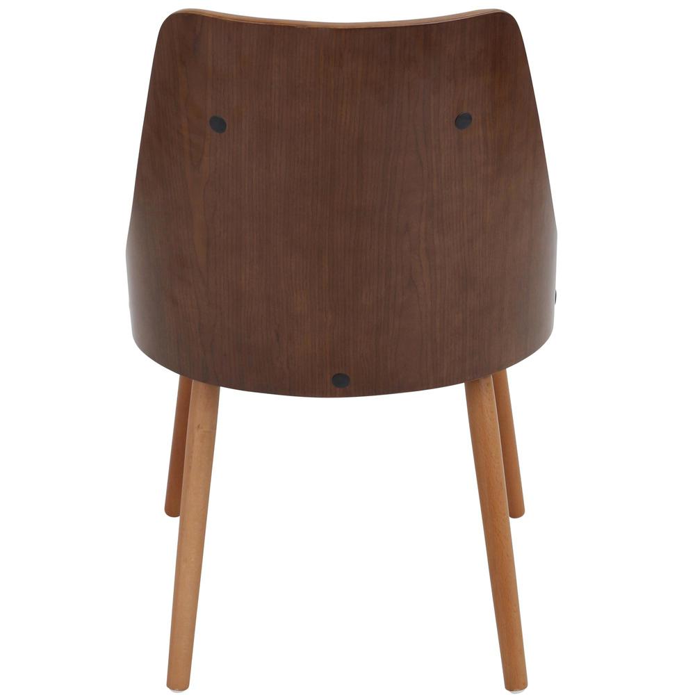 Walnut, White Gianna Chair. Picture 5
