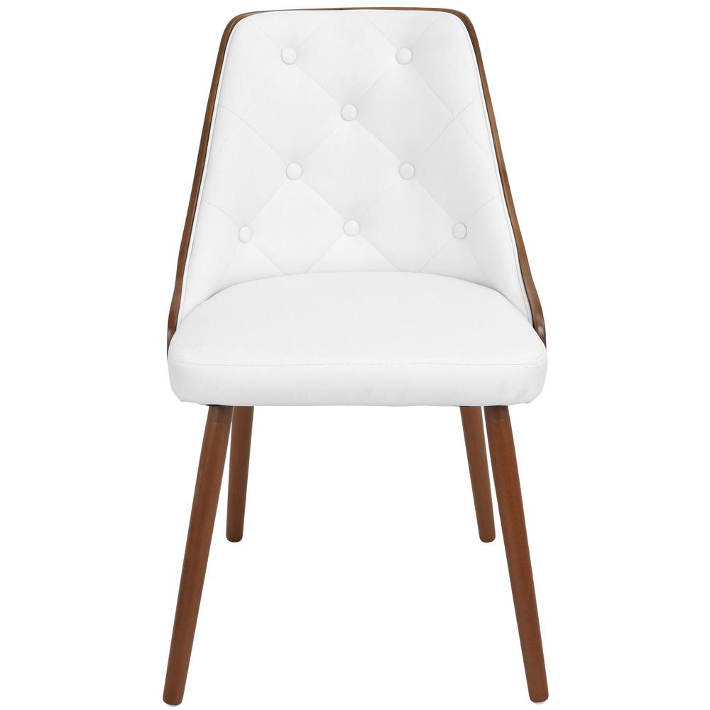 Walnut, White Gianna Chair. Picture 6