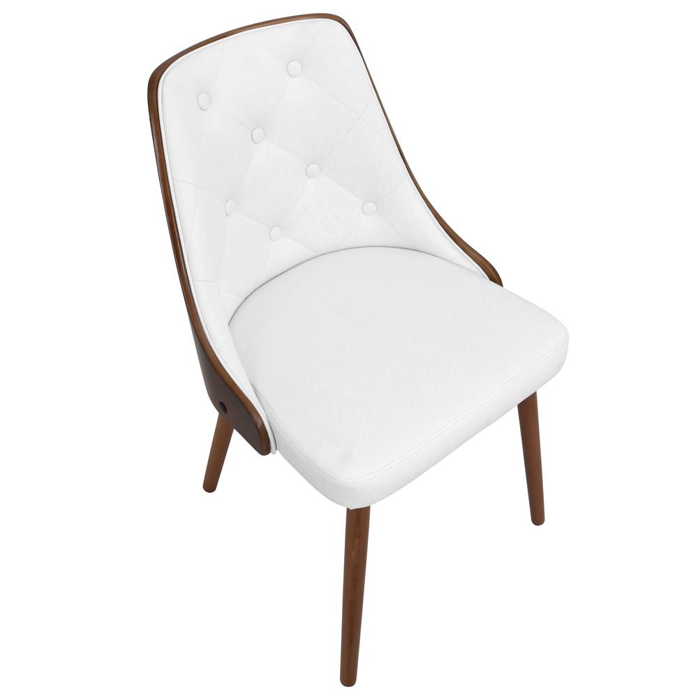 Walnut, White Gianna Chair. Picture 7