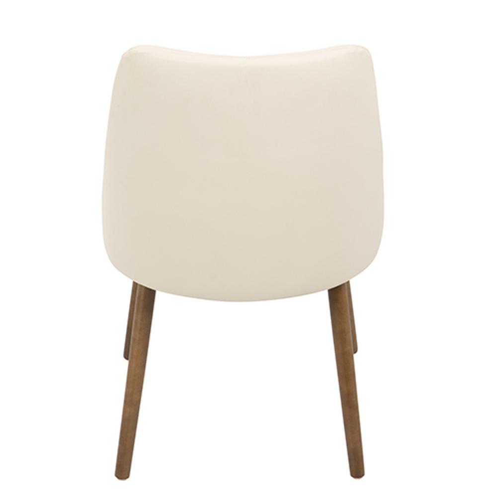 Walnut, Cream Giovanni Chair. Picture 4