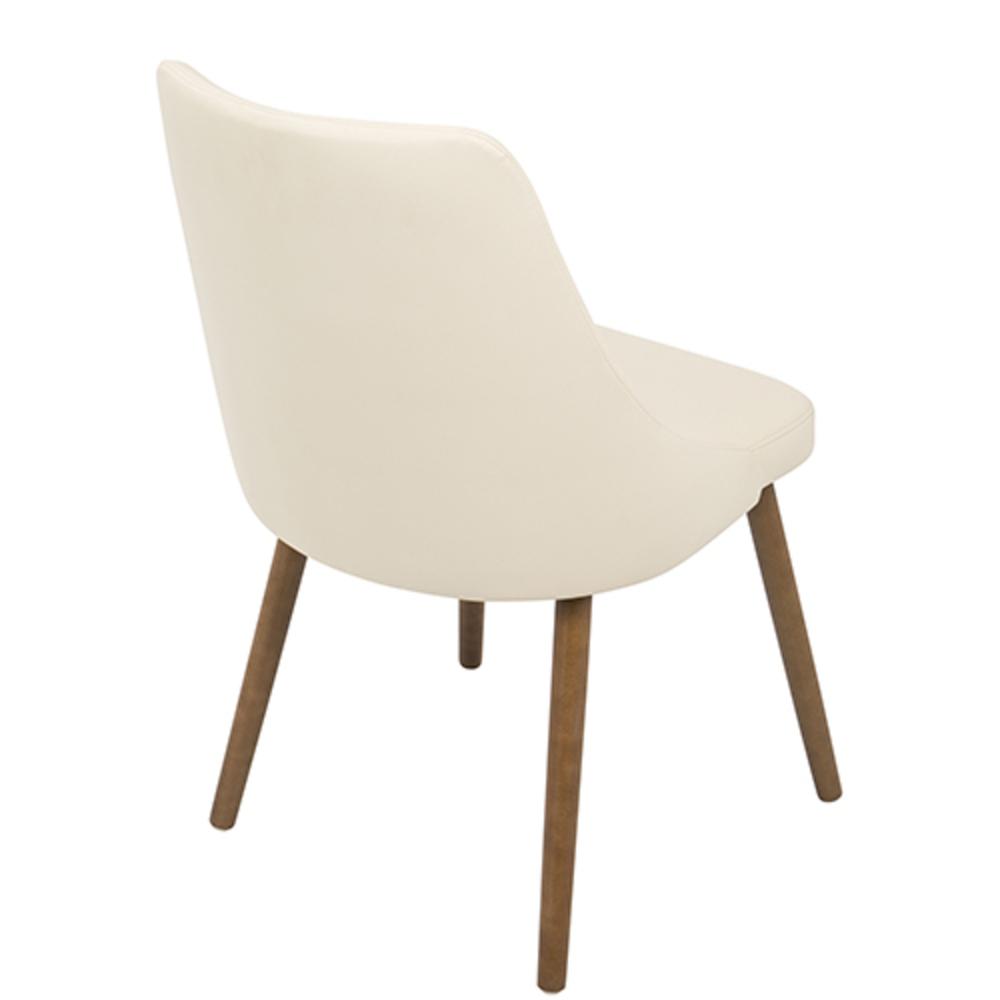 Walnut, Cream Giovanni Chair. Picture 3