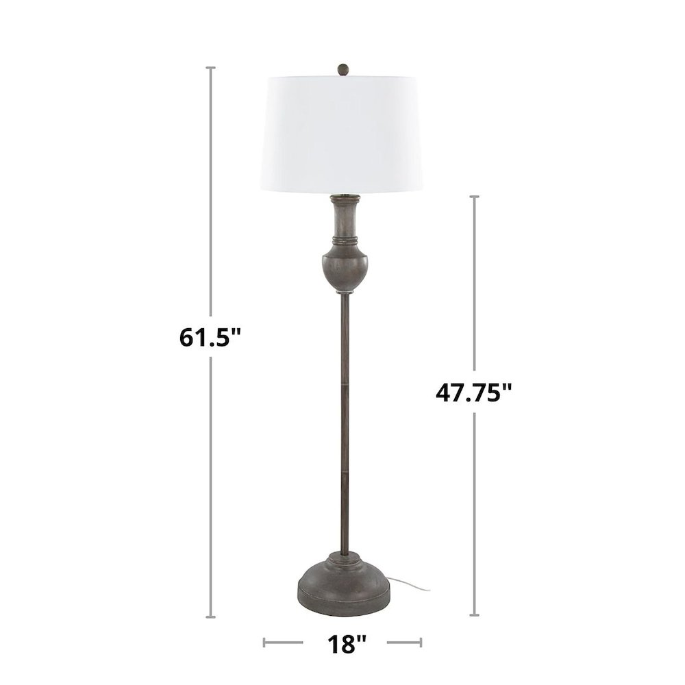 Griffin 61" Polyresin Floor Lamp. Picture 4