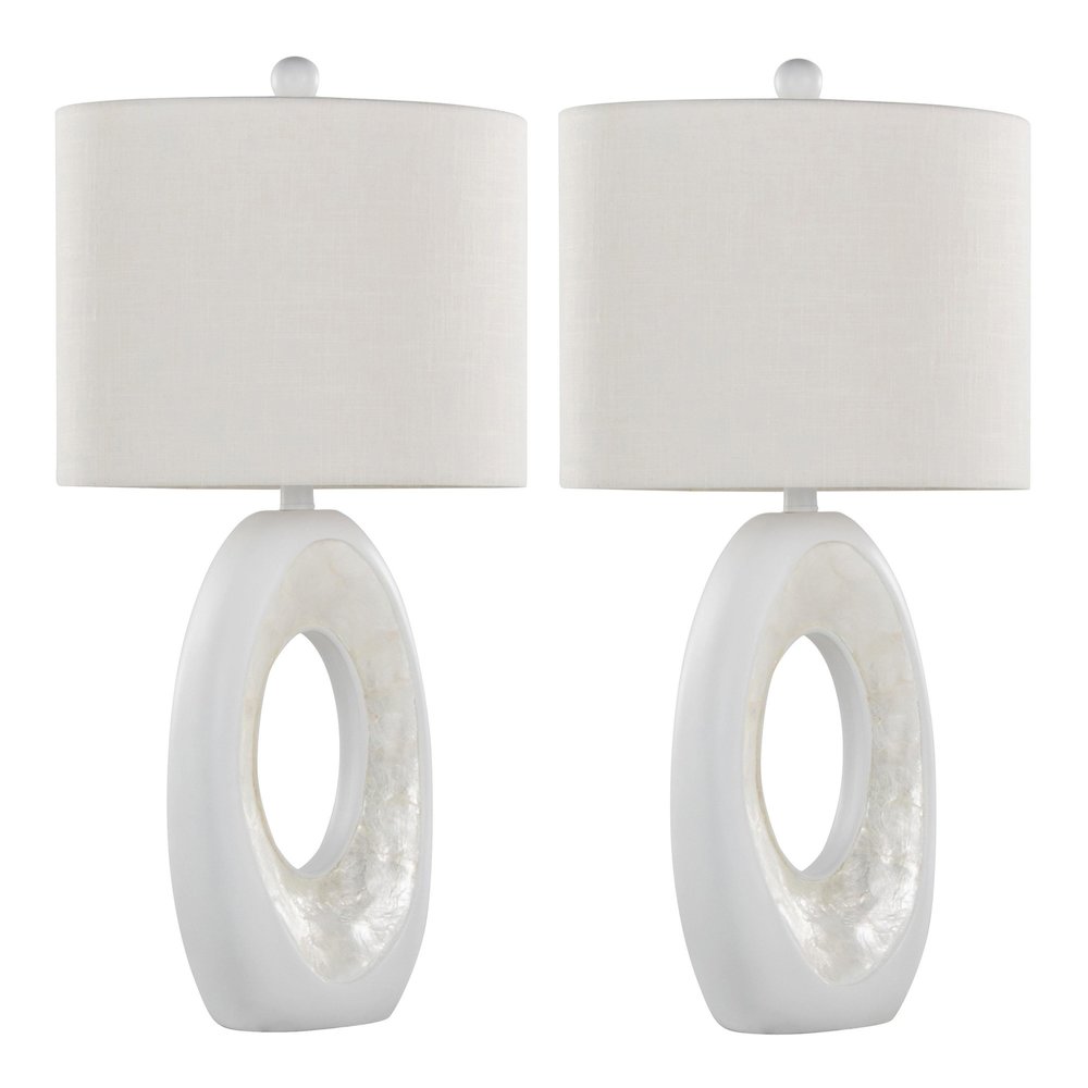 Pearl 29" Polyresin Table Lamp - Set of 2. Picture 1