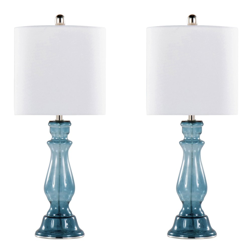 Bishop 25" Glass Table Lamp - Set of 2. Picture 1
