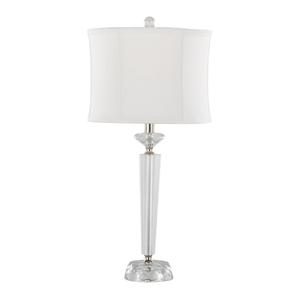 Clear Diamond Torch 25.75" Crystal Table Lamp - Set of 2. Picture 3