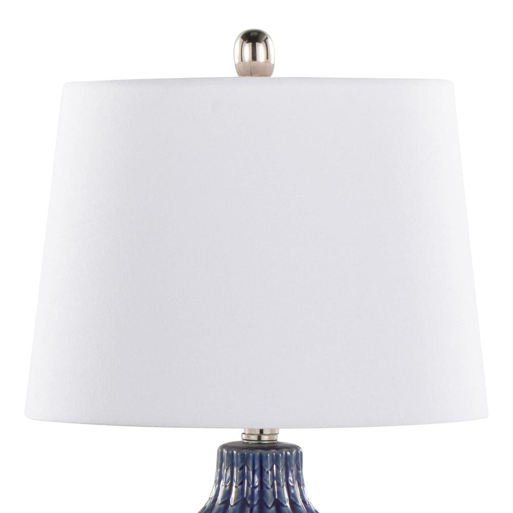 Blue Rockwell 23" Ceramic Table Lamp - Set of 2. Picture 4