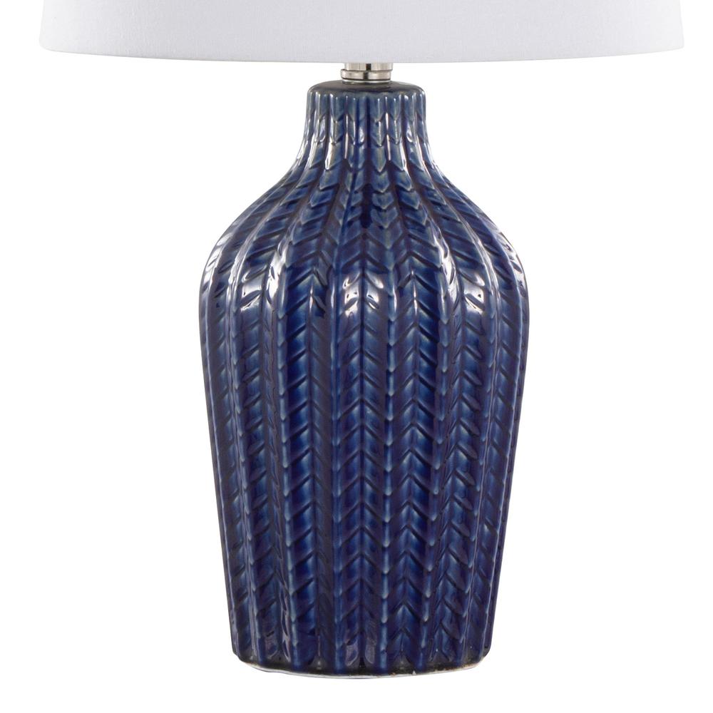 Blue Rockwell 23" Ceramic Table Lamp - Set of 2. Picture 5