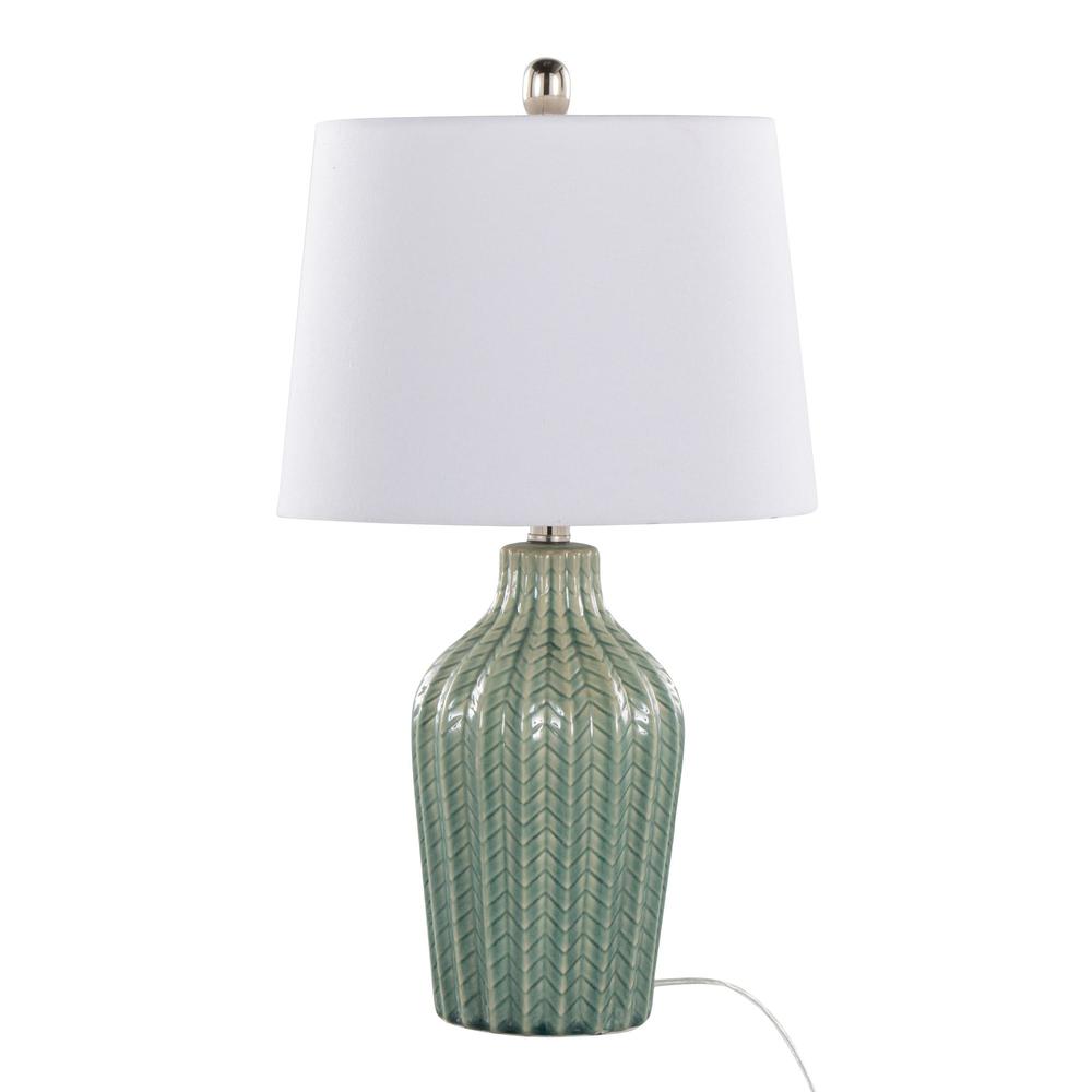 Grey Rockwell 23" Ceramic Table Lamp - Set of 2. Picture 3