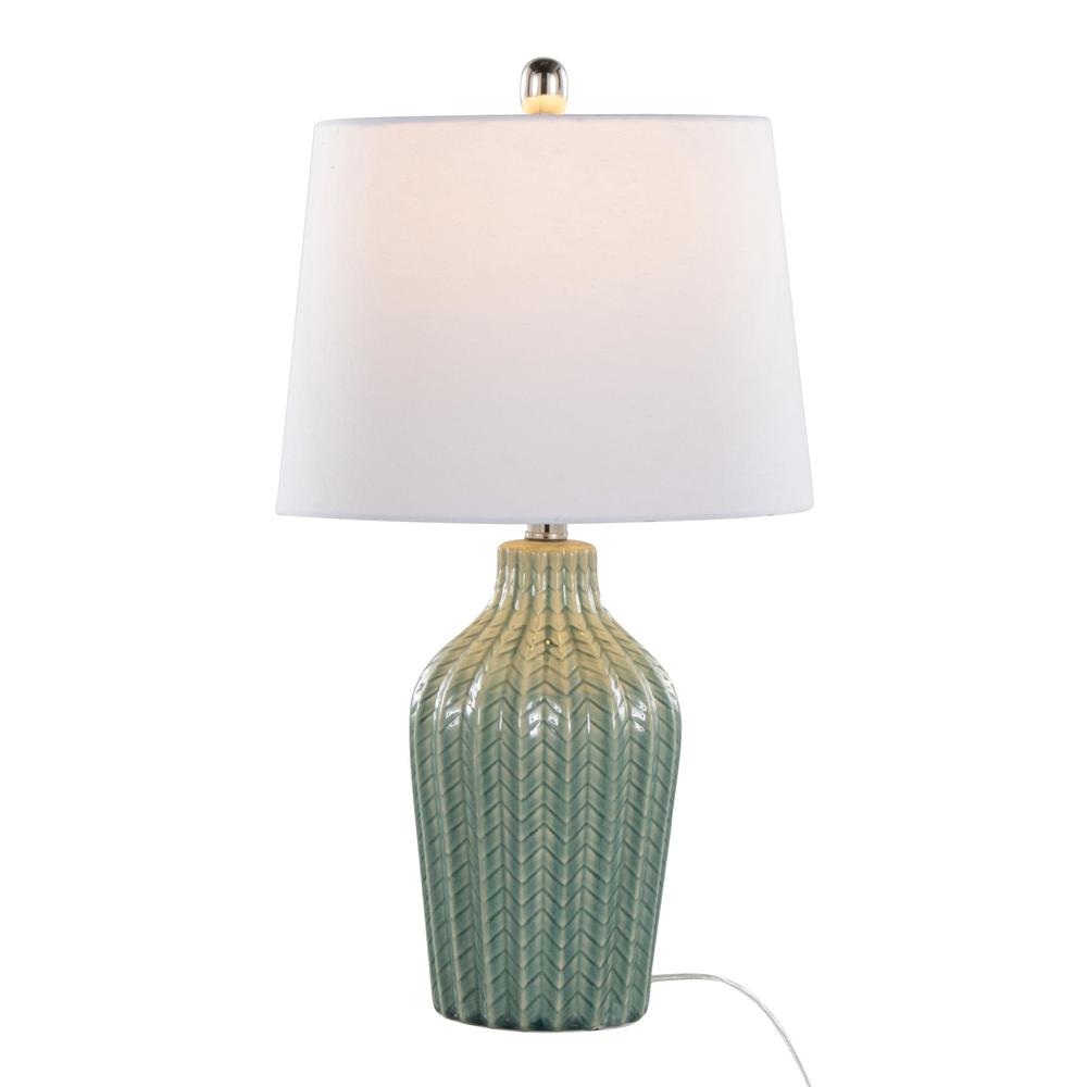 Grey Rockwell 23" Ceramic Table Lamp - Set of 2. Picture 2