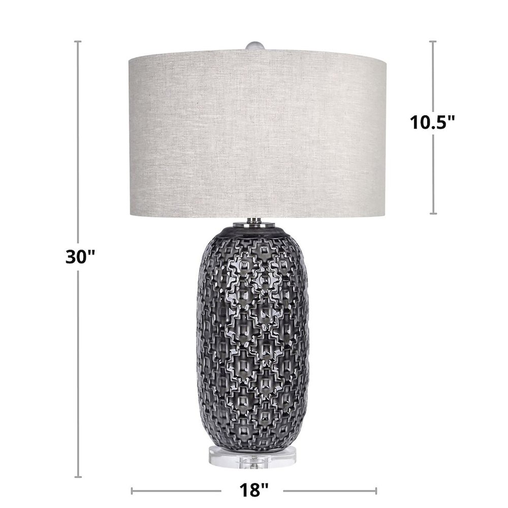 Onyx 30" Ceramic Table Lamp. Picture 9