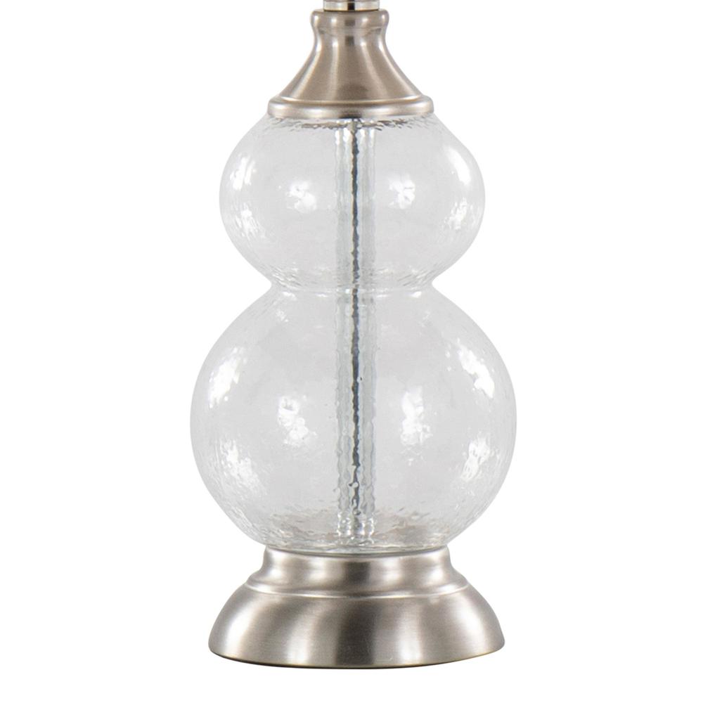 Clear Belle 20" Glass Accent Lamp - Set of 2. Picture 4