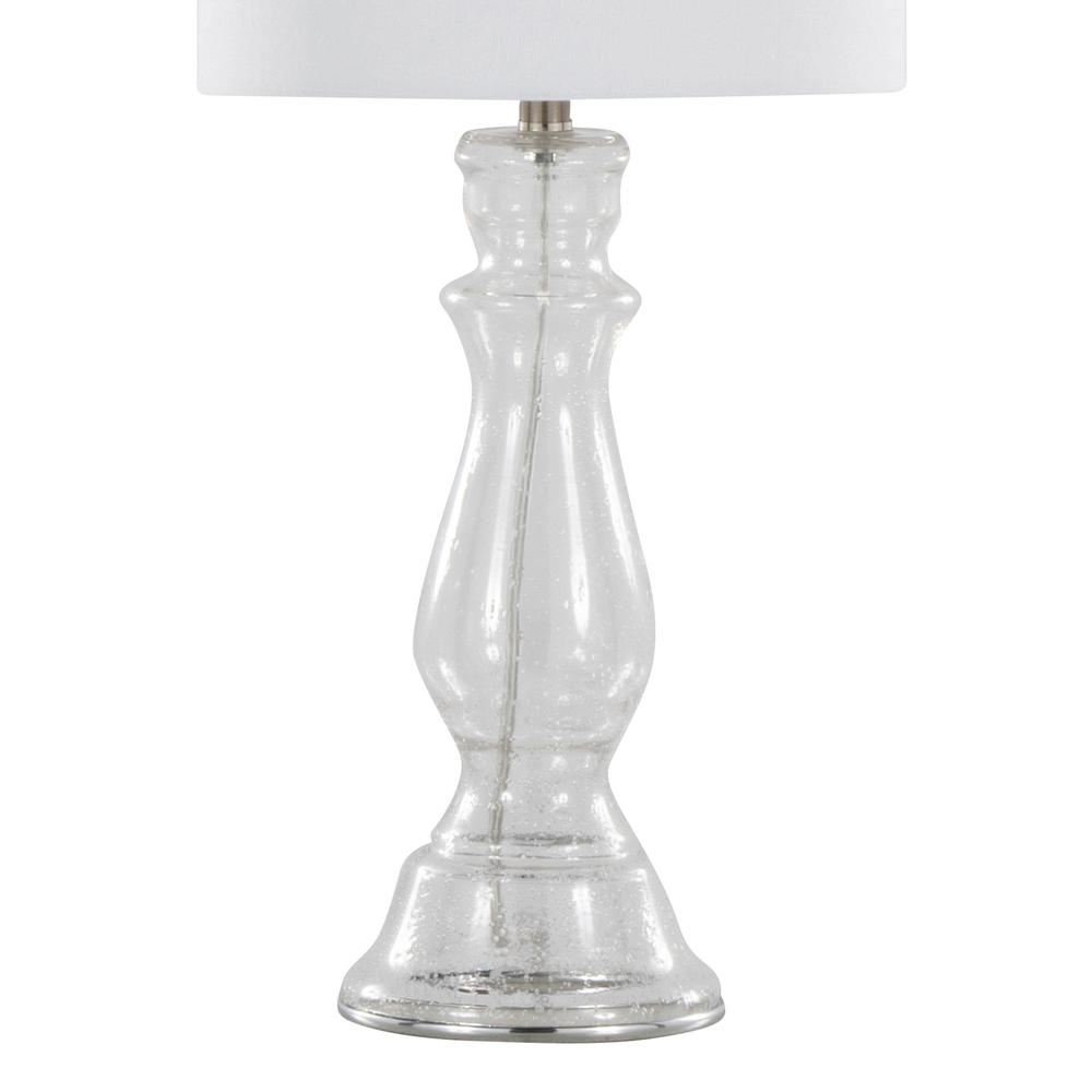Clear Bishop 24" Glass Table Lamp - Set of 2. Picture 4