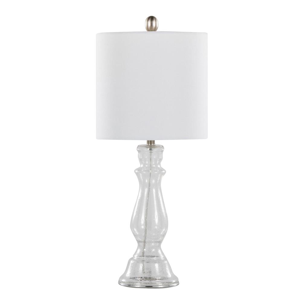 Clear Bishop 24" Glass Table Lamp - Set of 2. Picture 3