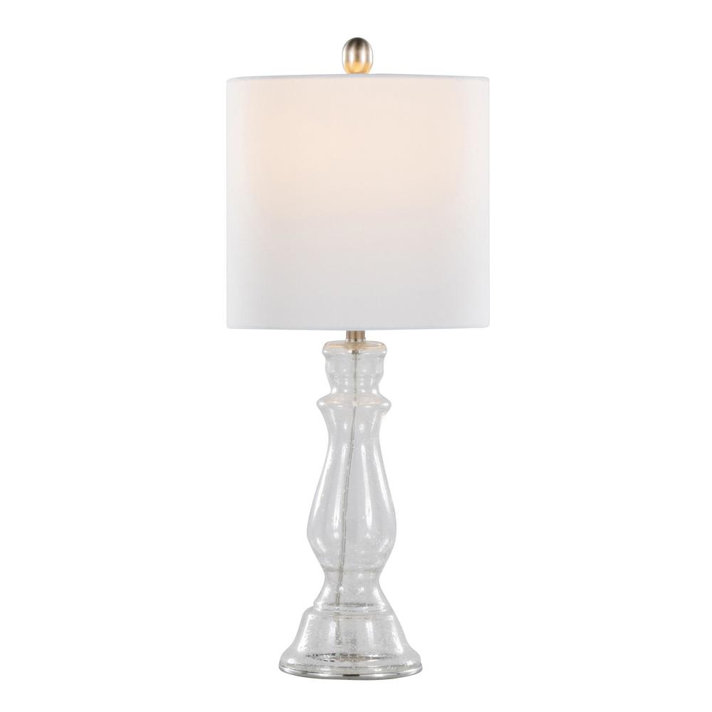 Clear Bishop 24" Glass Table Lamp - Set of 2. Picture 2