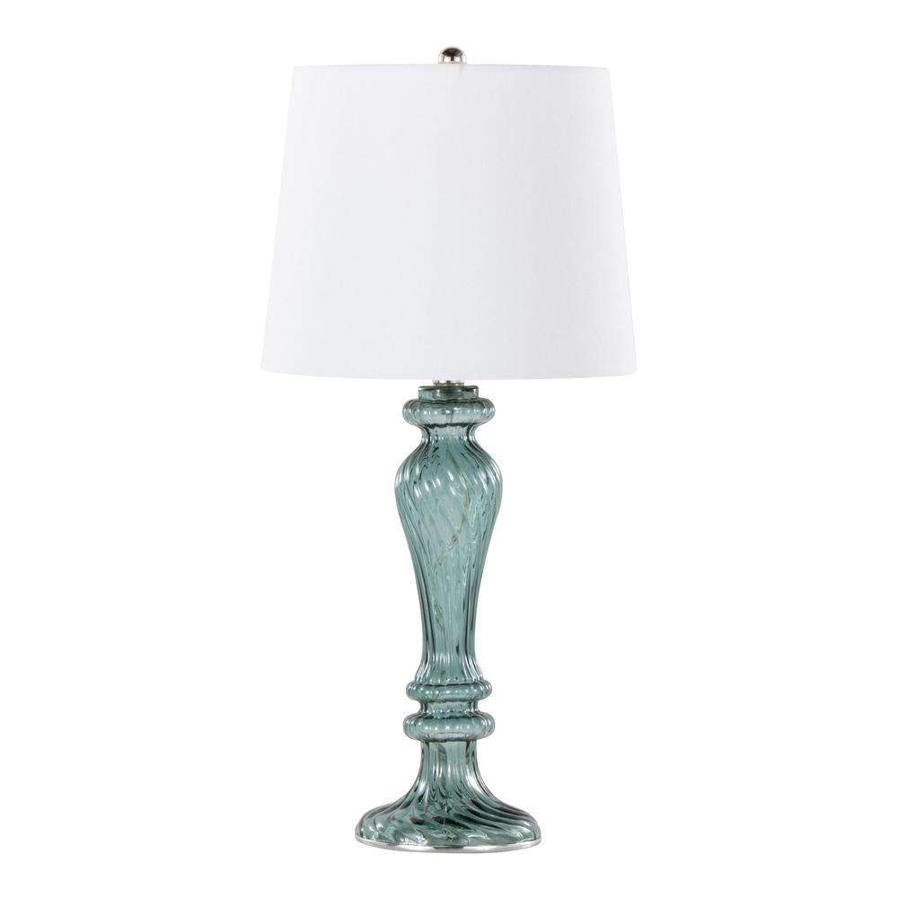 Clear Windsor 25" Glass Table Lamp - Set of 2. Picture 3