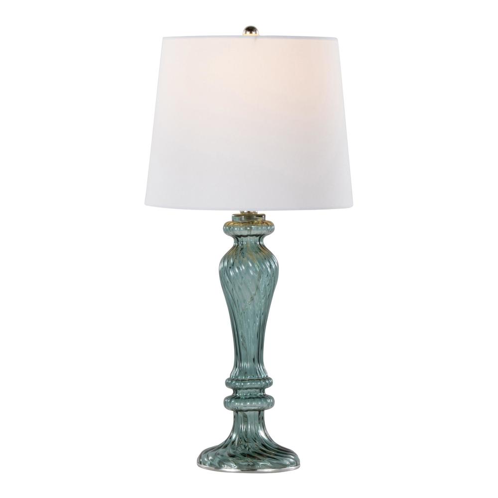 Clear Windsor 25" Glass Table Lamp - Set of 2. Picture 2
