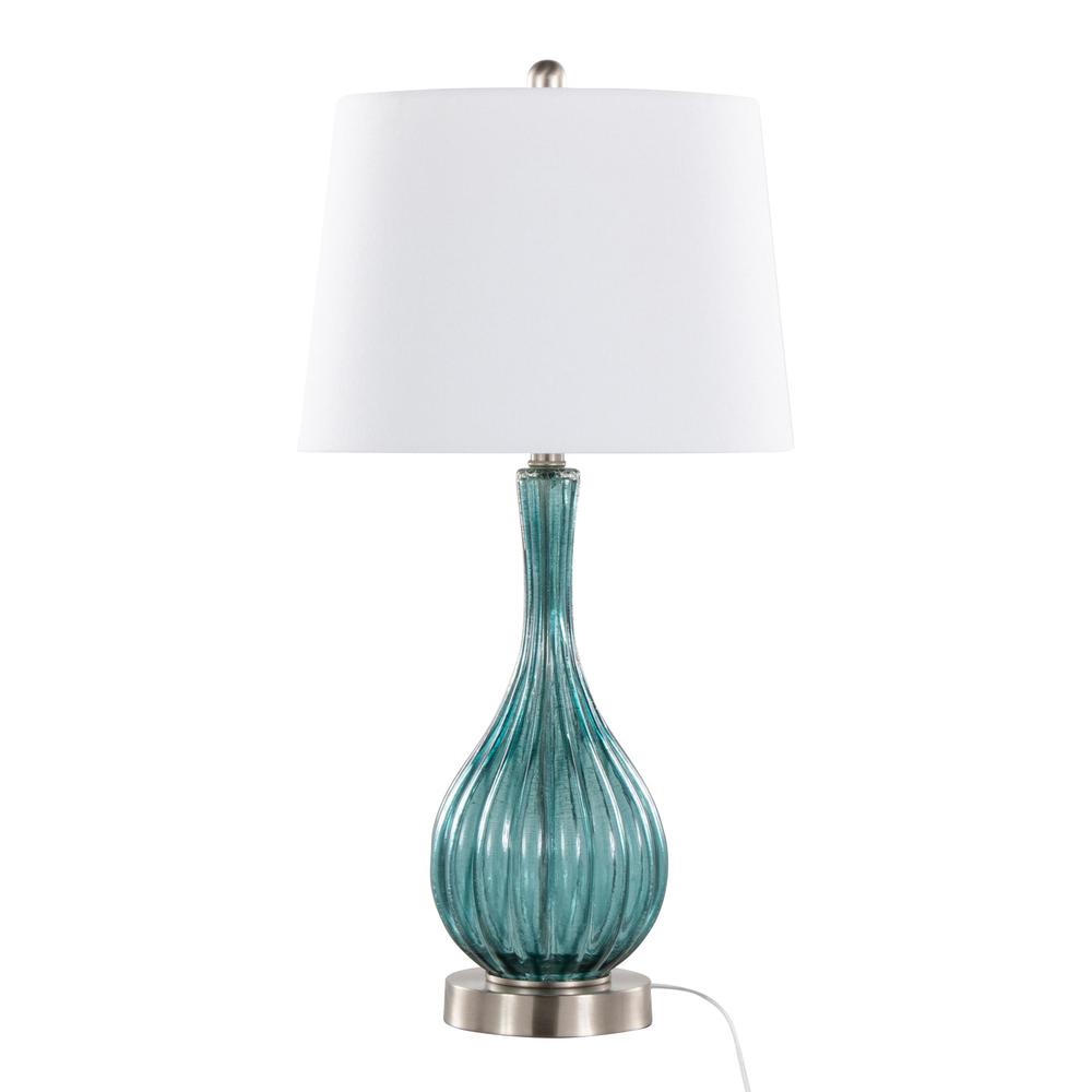 Clear Jenny 27" Glass Table Lamp - Set of 2. Picture 3