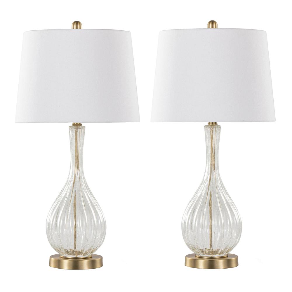 Clear Jenny 27" Glass Table Lamp - Set of 2. Picture 1