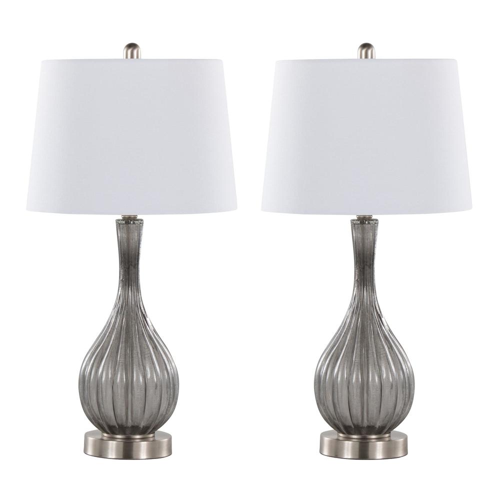Clear Jenny 27" Glass Table Lamp - Set of 2. Picture 1