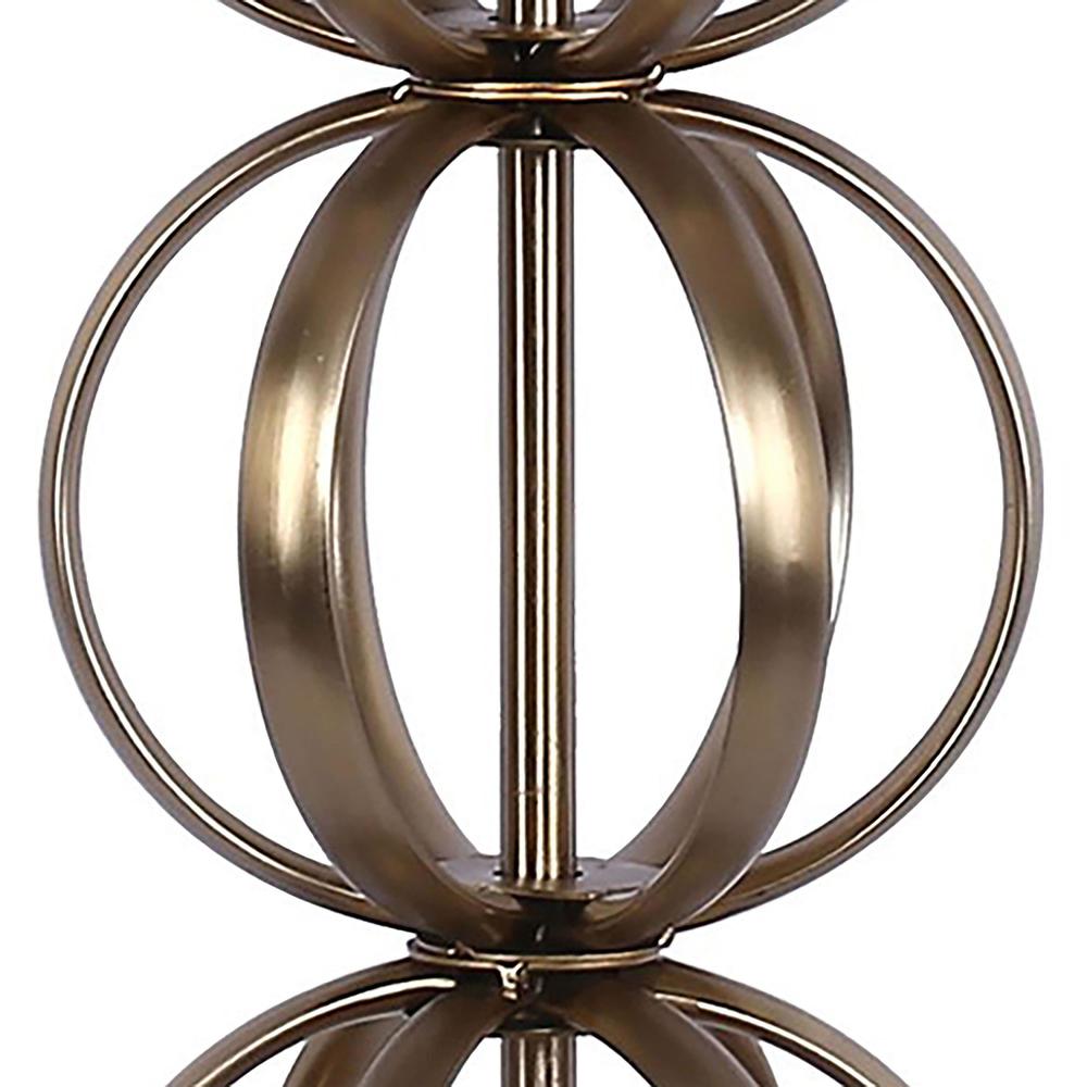 Gold Metal, White Linen Linx 29" Metal Table Lamp - Set of 2. Picture 4
