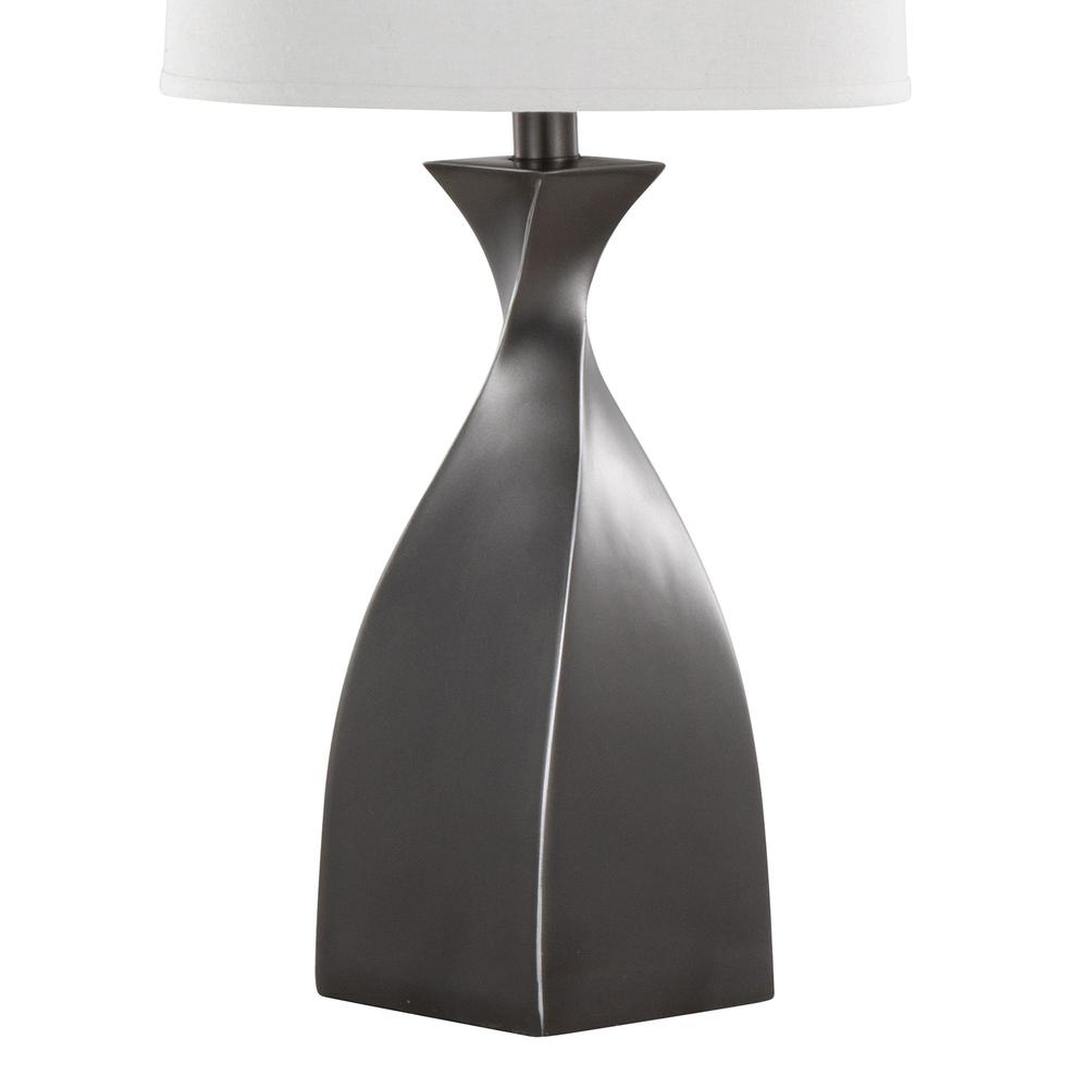 Grey Curvo 30" Polyresin Table Lamp - Set of 2. Picture 5