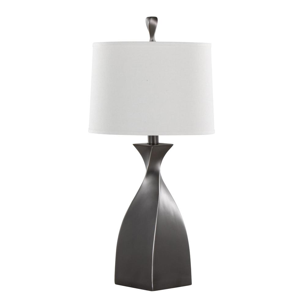 Grey Curvo 30" Polyresin Table Lamp - Set of 2. Picture 3