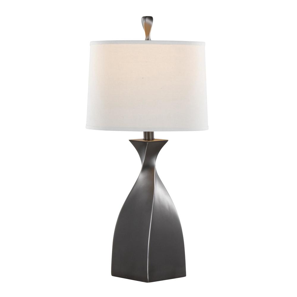 Grey Curvo 30" Polyresin Table Lamp - Set of 2. Picture 2