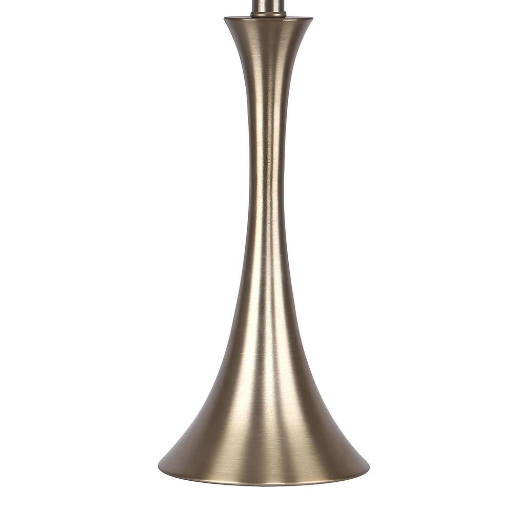 Gold Metal, Golden Metallic Linen Lenuxe 24" Metal Table Lamp - Set of 2. Picture 5