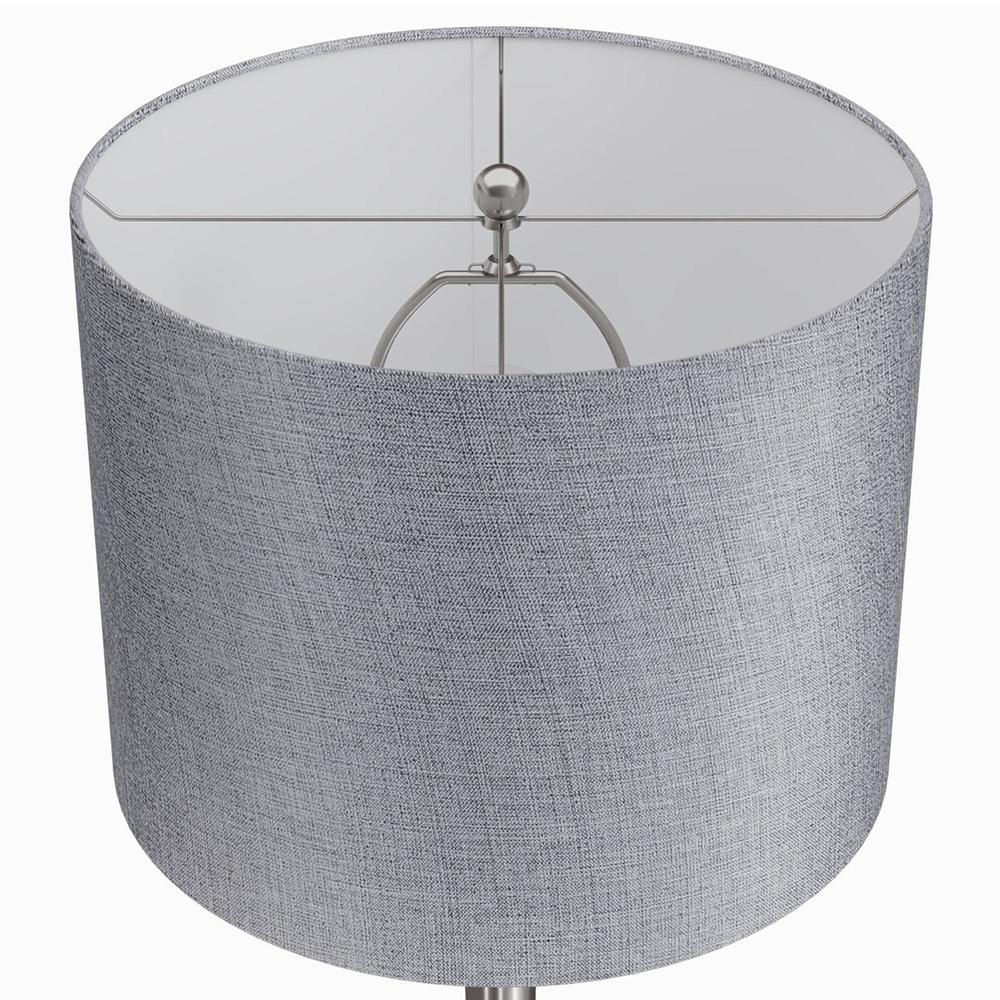 Silver Lenuxe 24" Metal Table Lamp - Set of 2. Picture 4