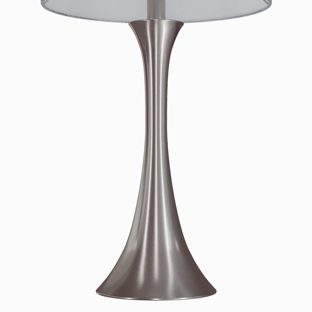 Silver Lenuxe 24" Metal Table Lamp - Set of 2. Picture 6