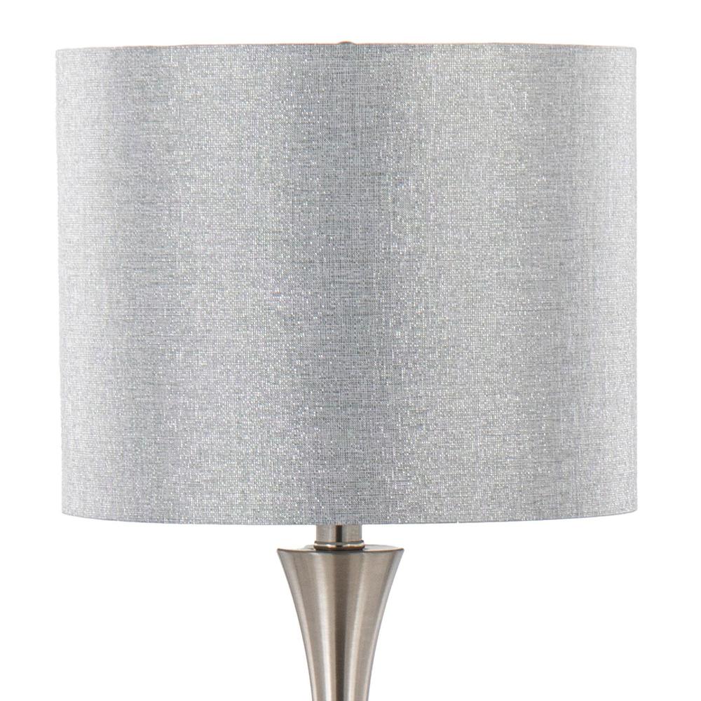 Silver Lenuxe 24" Metal Table Lamp - Set of 2. Picture 7