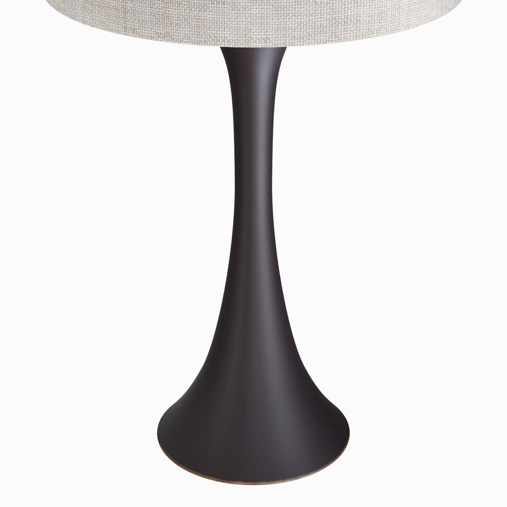 Oil Rubbed Bronze, Natural Linen Lenuxe 24" Metal Table Lamp - Set of 2. Picture 4